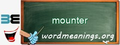 WordMeaning blackboard for mounter